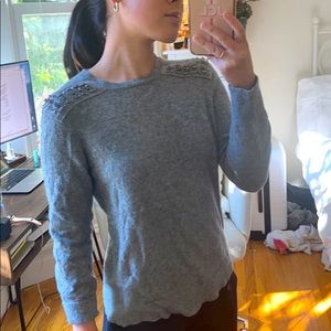 J Crew Cashmere Sweater with Shoulder Detail